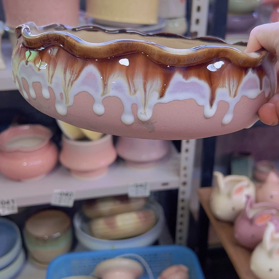 陶瓷花盆当场满12包邮