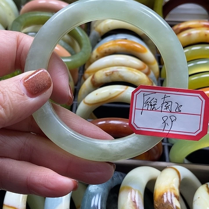 蛇纹石玉合金手镯雁*飞