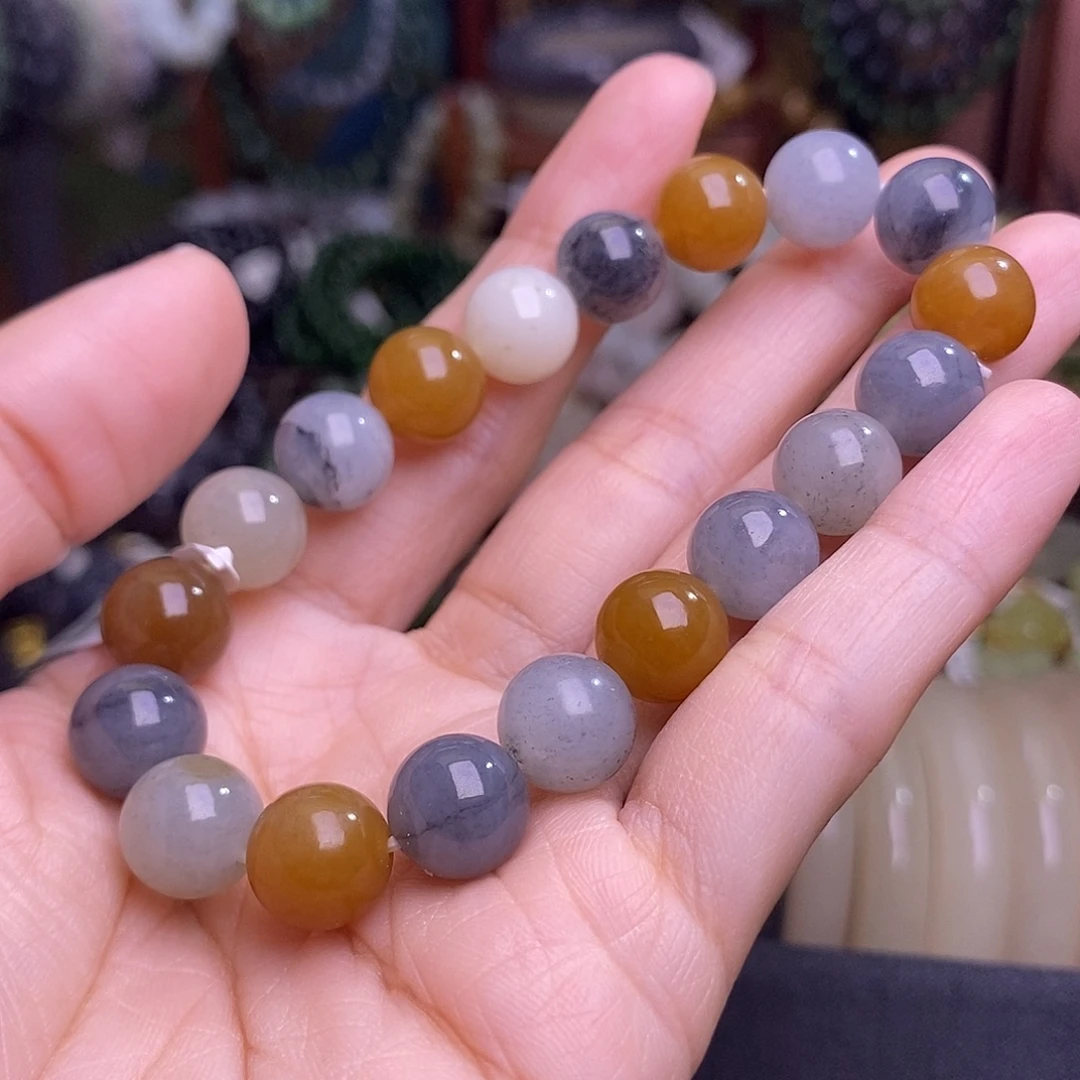 和田玉未镶嵌颈饰多宝手链天花板约10