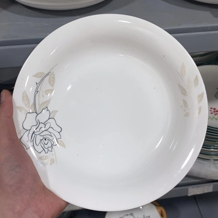 摆件陶137号4个装8英寸雅诚德全金玫瑰汤盘