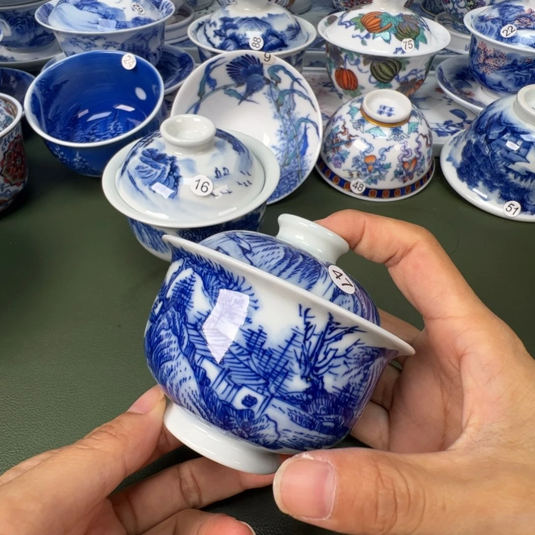 景德镇纯手工纯手绘茶具木木47