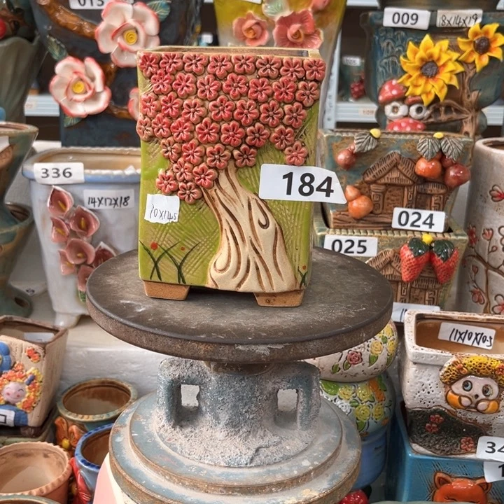 紫砂花盆粗陶材质多肉花盆