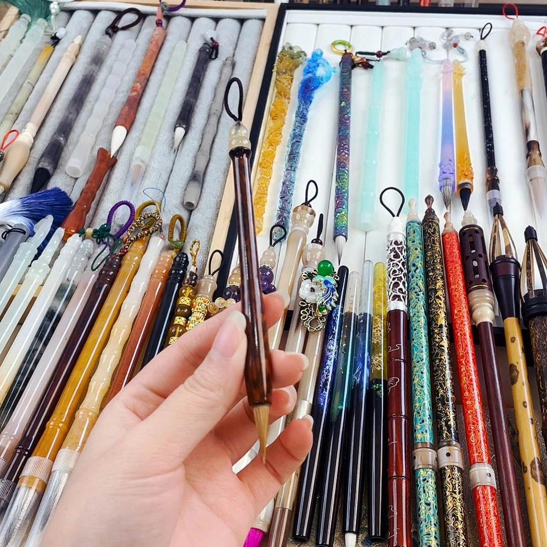 蛇纹木出锋1.8小楷两支