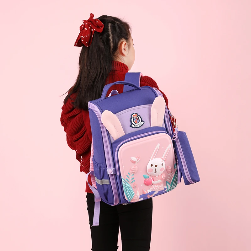 小学生书包女一二三四五六年级可爱女童轻便大容量女生双肩背包
