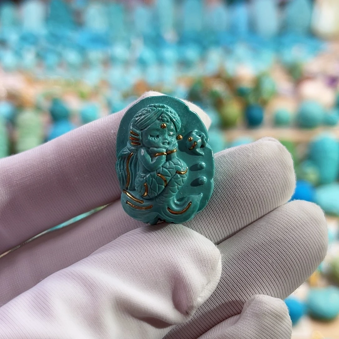 未镶嵌绿松石珠宝奇石