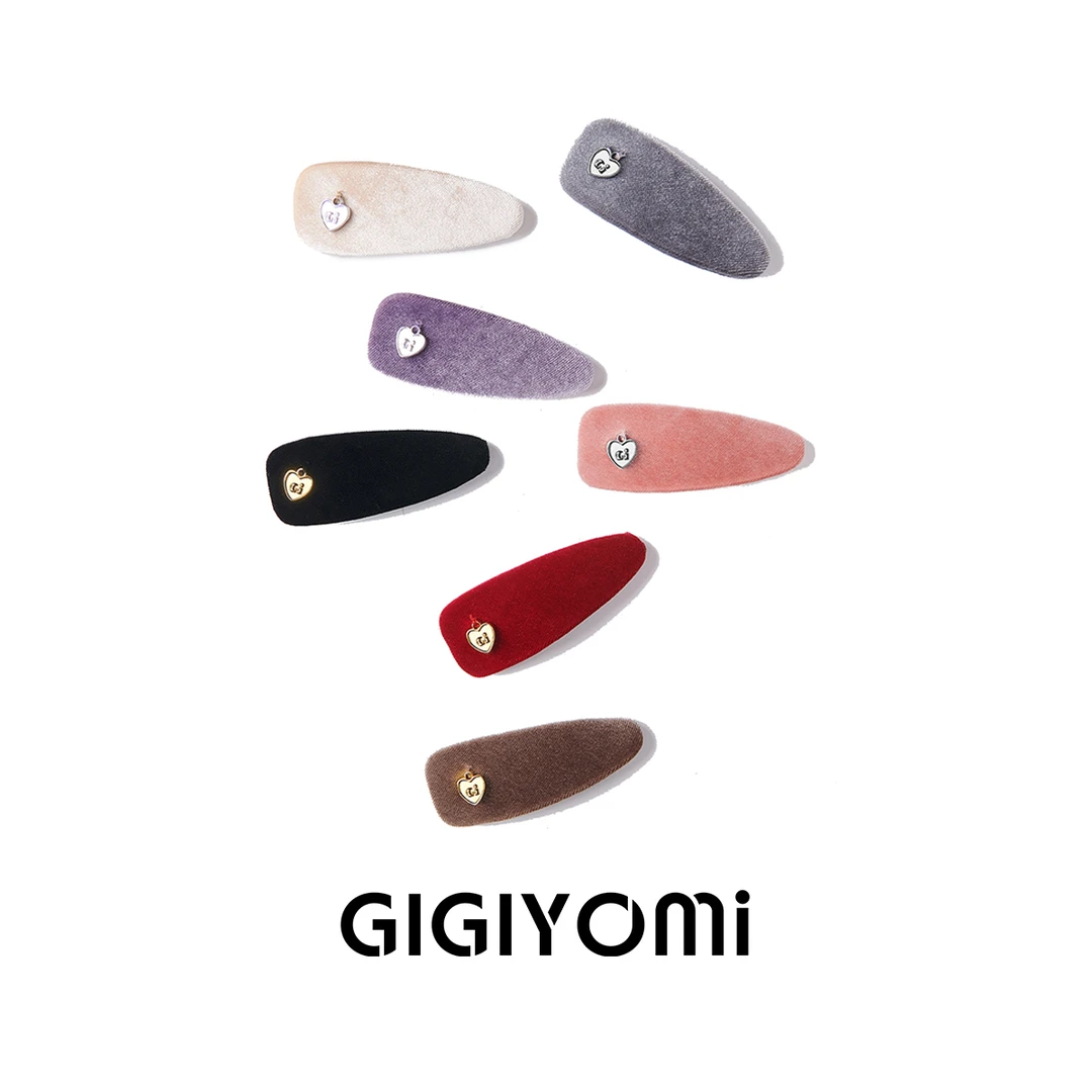 GIGIYOMi韩国发夹新款气质丝绒复古百搭发夹边夹头饰刘海bb夹