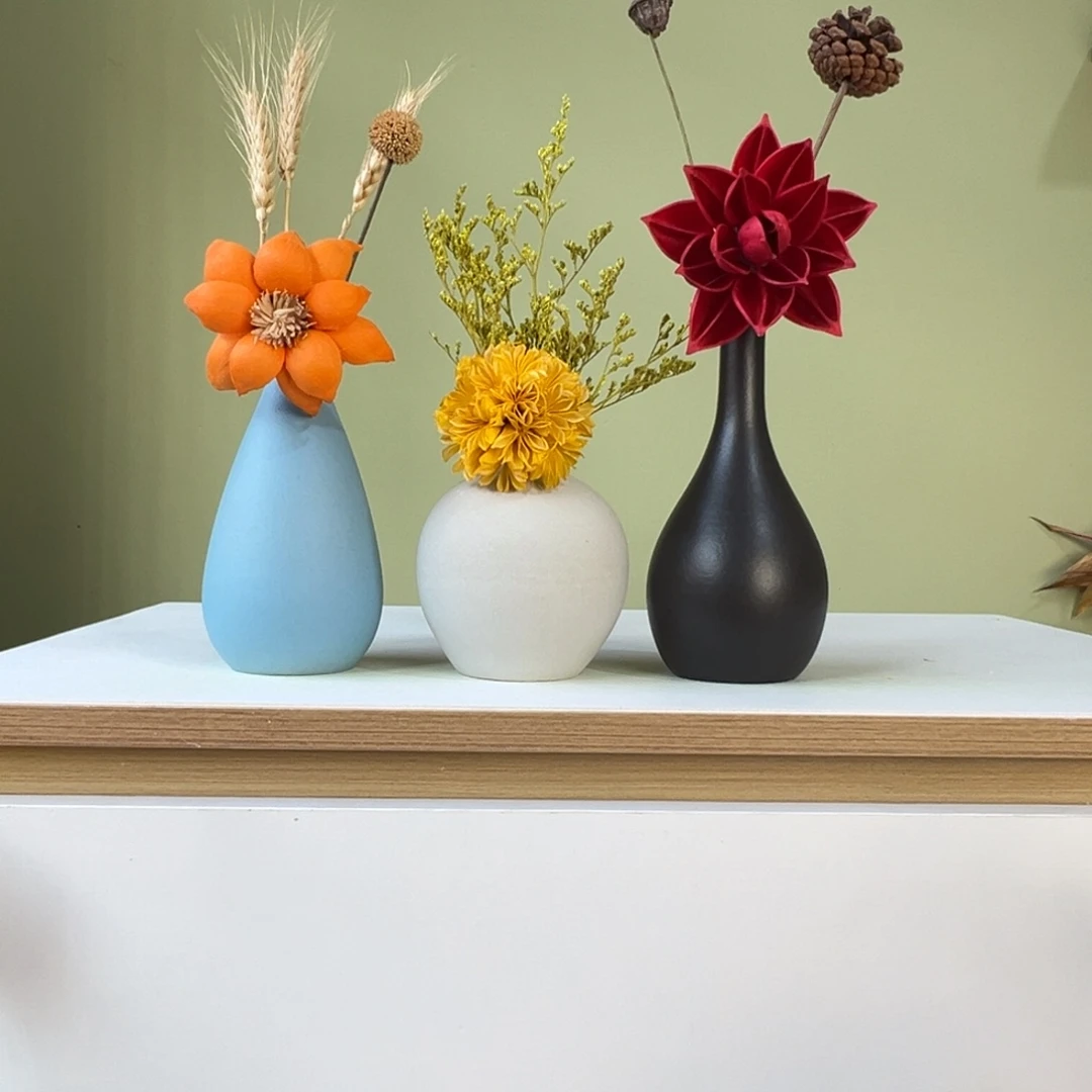 陶瓷花瓶陶瓷花瓶带花高度20-30厘米左右