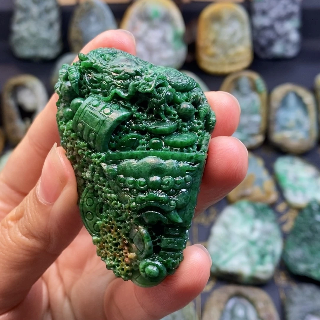 小***狂定制翡翠未镶嵌毛坯货定制加工