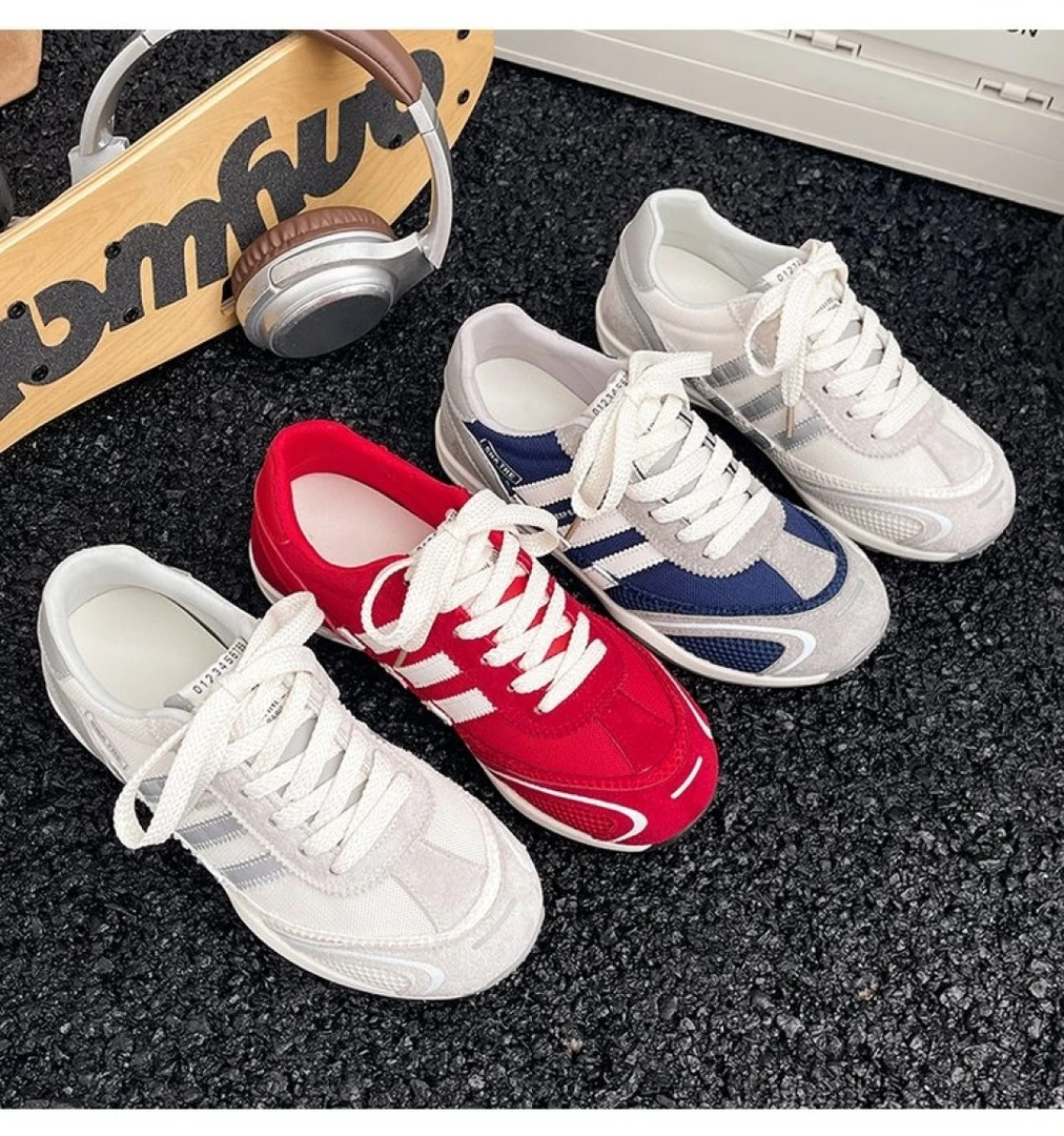 时尚休闲鞋德训鞋透气网面鞋ins潮流阿甘鞋中口女鞋 718