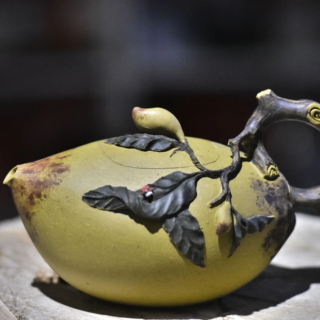 段泥大容量家用泡茶创意精美茶具全手工紫砂芒果仿生壶茶道紫砂壶