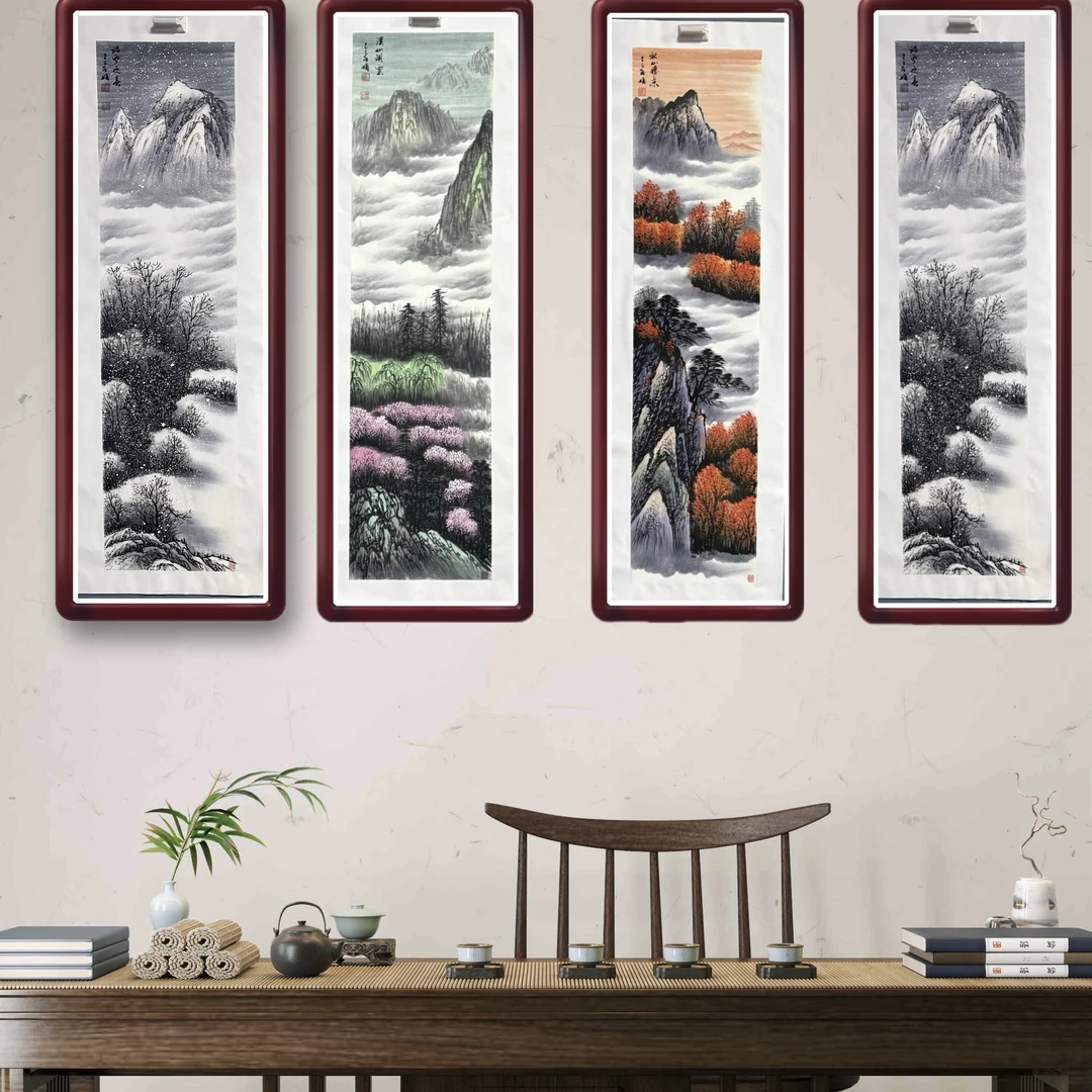 陈丽娟-山水四条屏-拖底