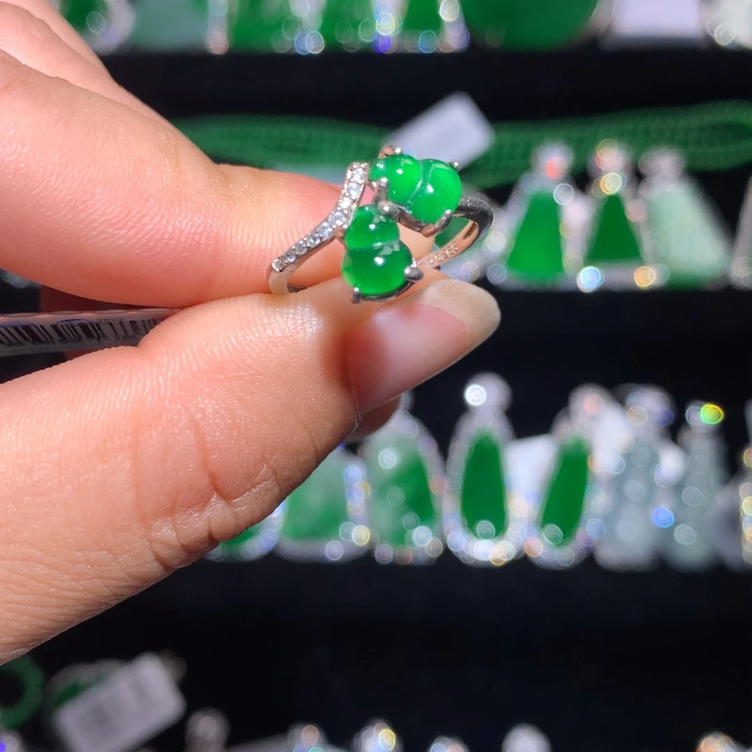 【闪购商品】翡翠银S925镶嵌颈饰天然翡翠