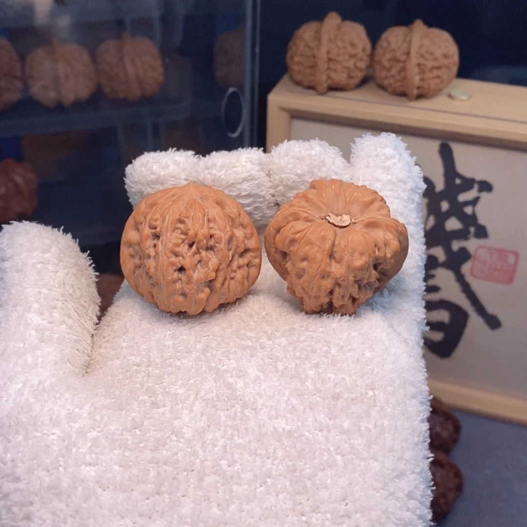 把件文玩核桃快速走色系列38尺平谷凹底