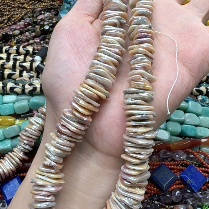 合金玛瑙/玉髓珠宝半成品一条12x17m巴洛克珍珠
