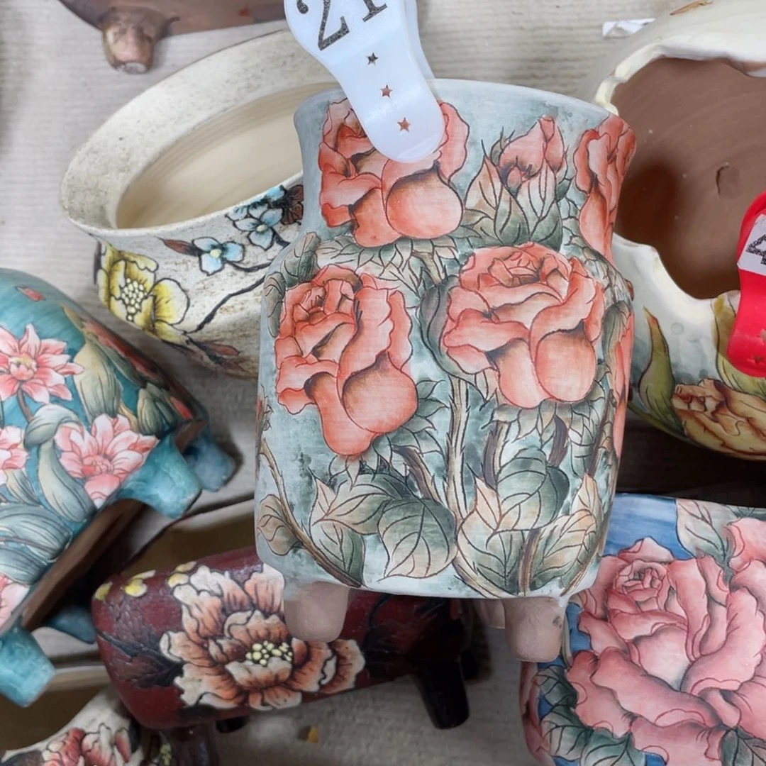 紫砂花盆蛋*儿陶瓷多肉花盆精品