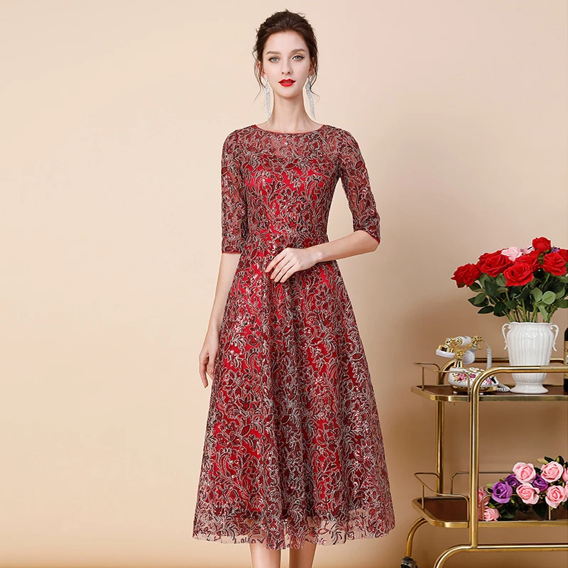嫁女儿高贵新娘妈妈装喜婆婆婚宴礼服洋气2025新款春连衣裙遮肚子