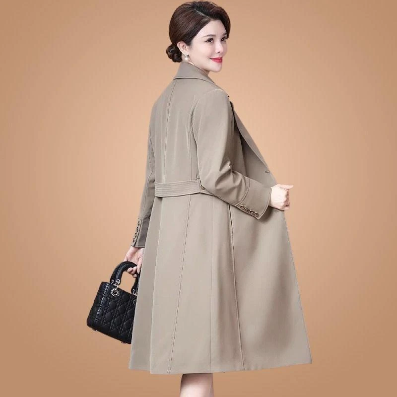 风衣女中长款妈妈秋季时尚显瘦外套40岁50中老年女装洋气春秋衣服