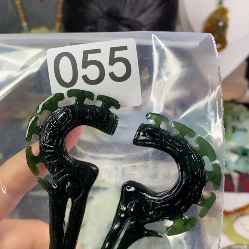 【闪购商品】岫玉发饰未镶嵌世*
