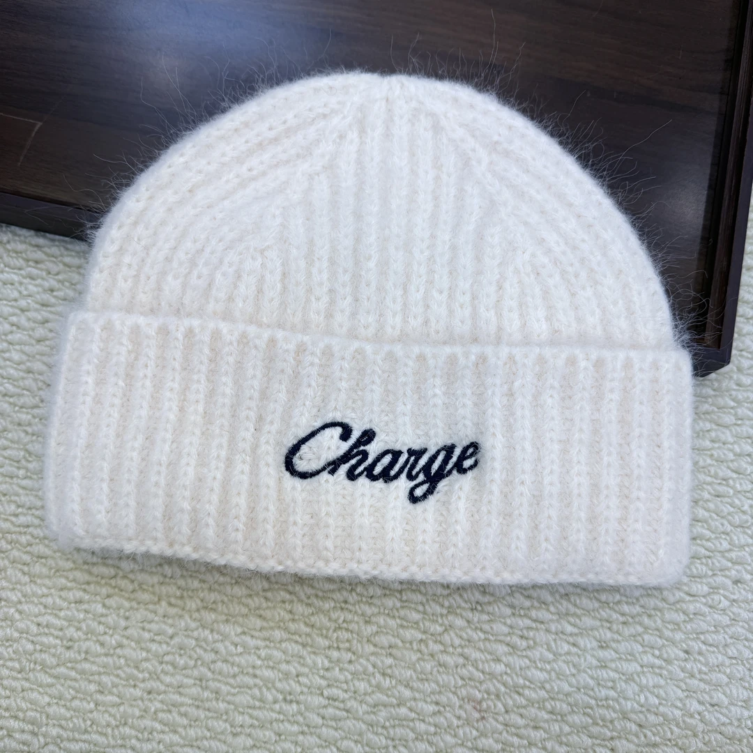 字母毛线帽针织帽秋冬季女帽子冬天百搭加厚休闲风时尚款街头百搭