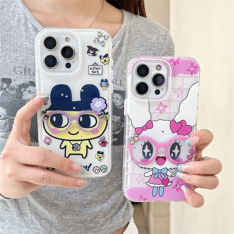 甜心吉立体星星眼镜适用iPhone16手机壳苹果15promax创意14防摔13
