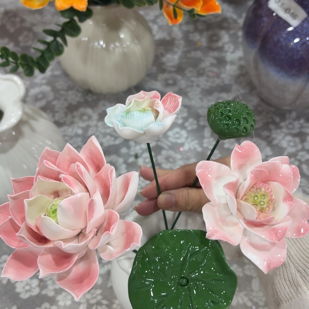 陶瓷花拍满20元发货退款拉黑