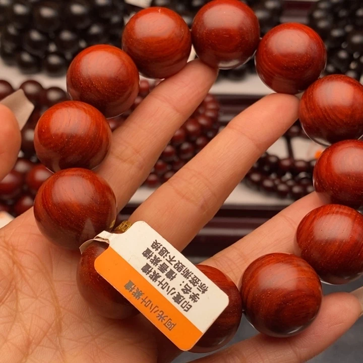 夜***色小叶紫檀手串/手链2.0原汁原味鸡血红顶泥