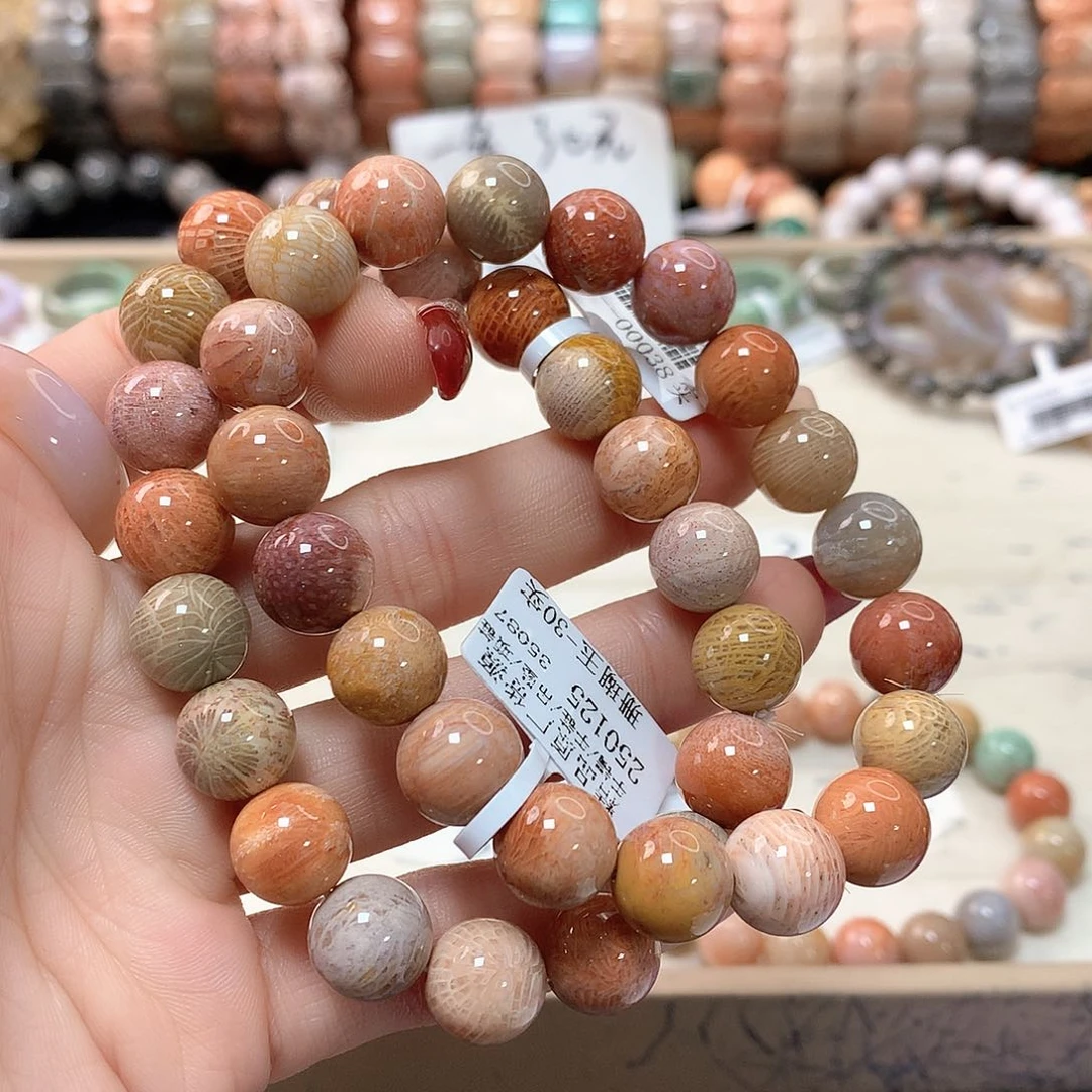 硅化珊瑚（珊瑚玉）手链未镶嵌924