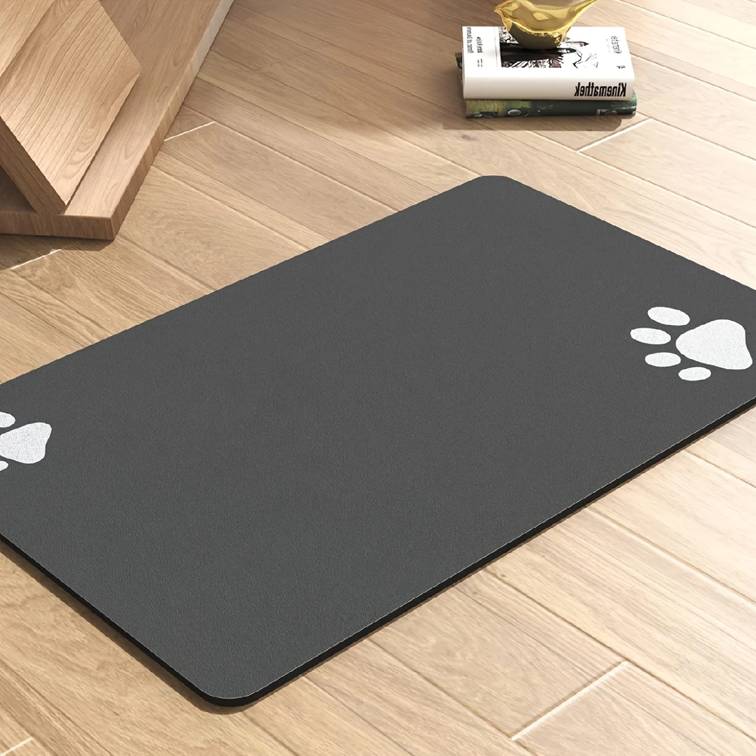 宠物喂食垫狗垫猫垫防污吸水快干防滑地垫橡胶背宠物装饰