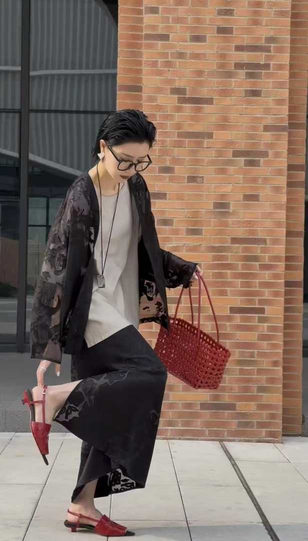 【昭月】原创设计师款夏季透视防晒外套透气亲肤小众调性休闲百搭