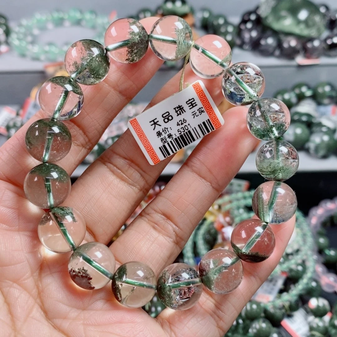水晶未镶嵌手链绿幽灵手链5301