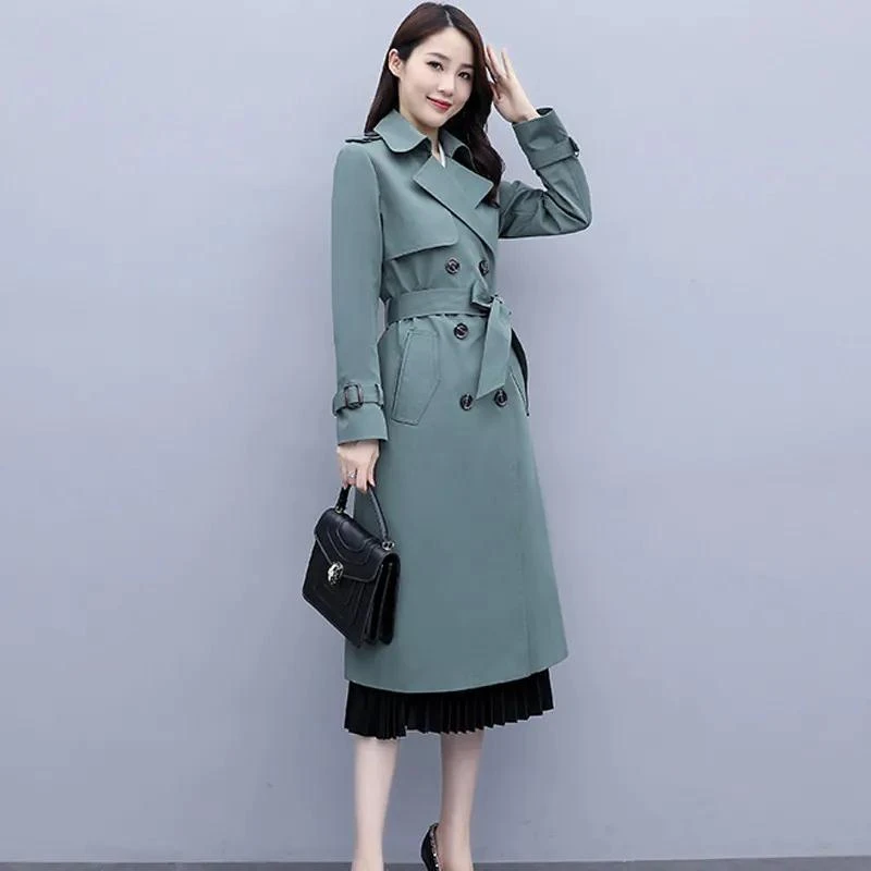 风衣女中长款过膝女士高档2025新款潮韩版秋季洋气时尚外套女