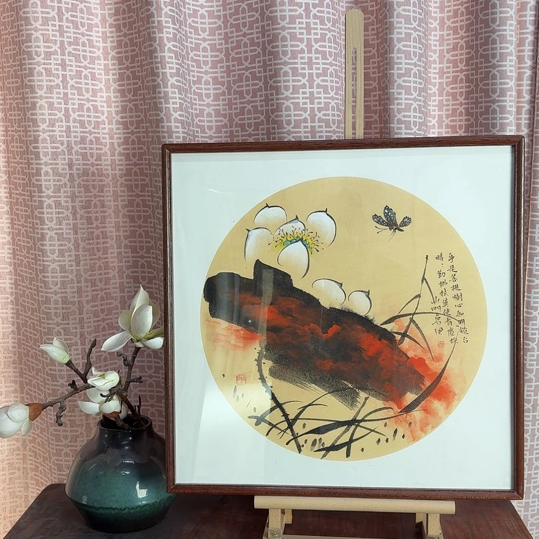 国画真人手绘作品