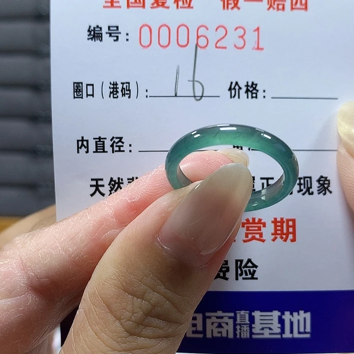 翡翠未镶嵌戒圈6231