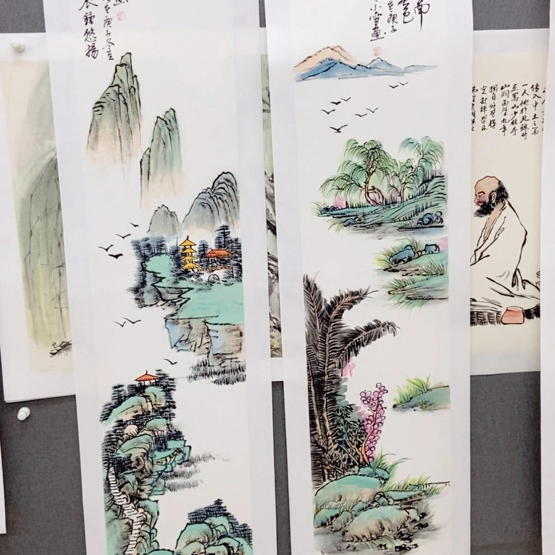国画手写手绘国画191两个
