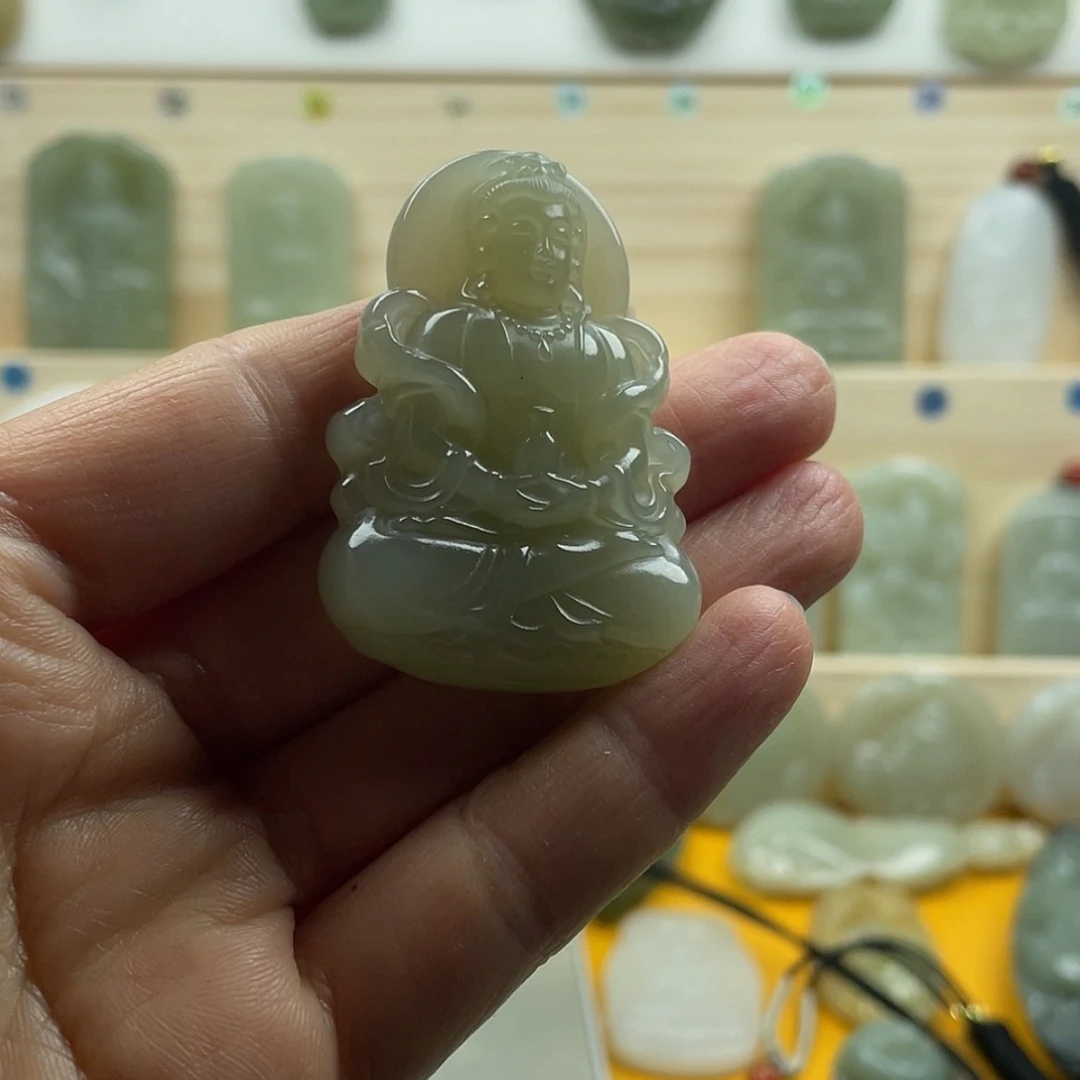 【闪购商品】精美双面立体坐莲观音吊坠用****2