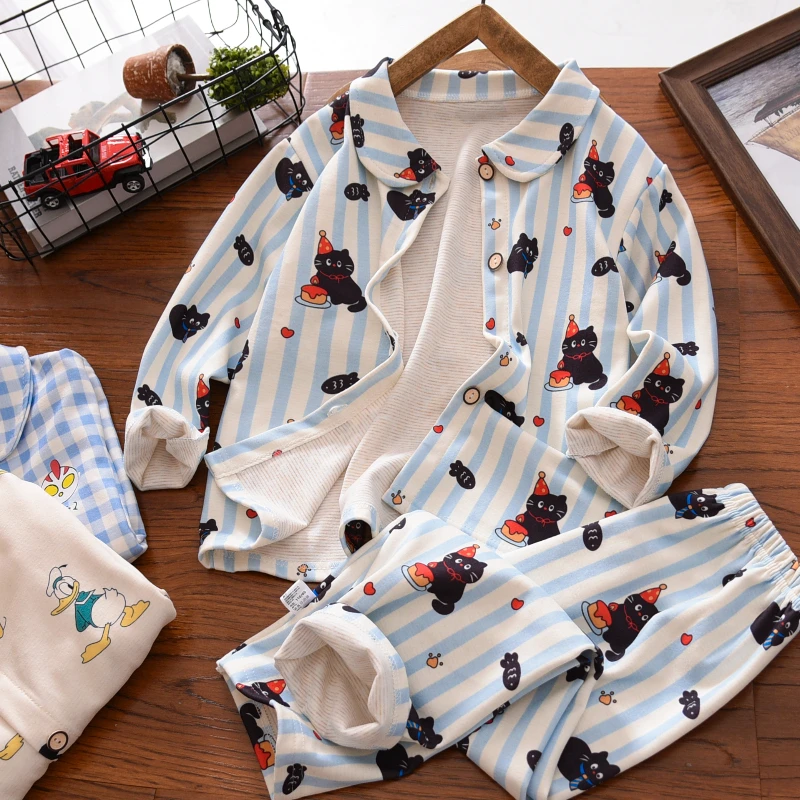 男童家居服套装秋冬季2025新男孩中大儿童装休闲睡衣睡裤