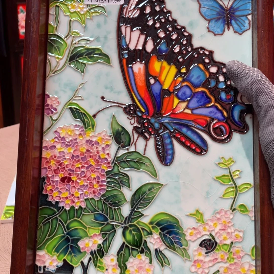 陶瓷20*30蝴蝶托盘