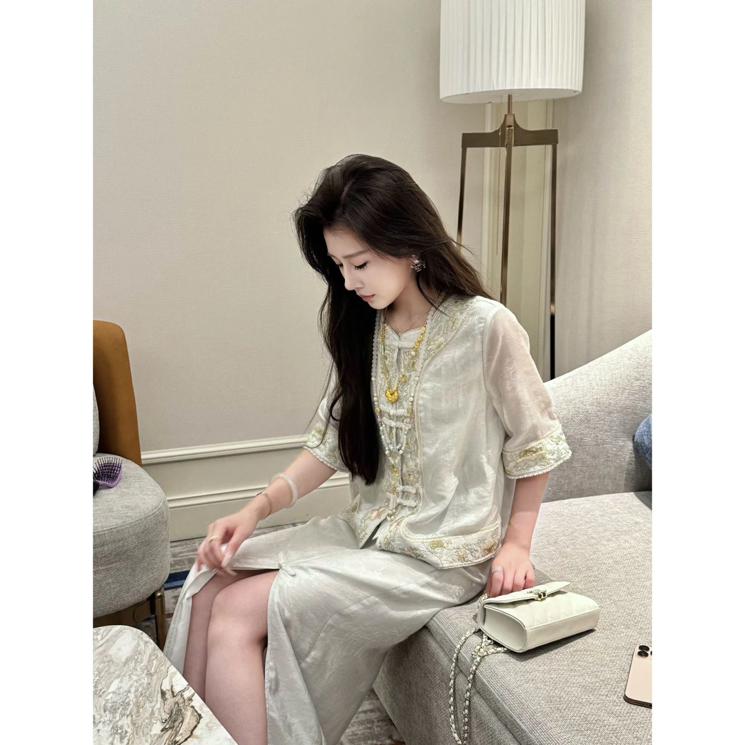 【婷婷】《良辰美景》定染蓝 万针刺绣人丝套装 TTY2SX276【Q】