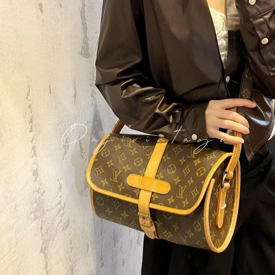 大吉中古/LV老花腰鼓斜挎包