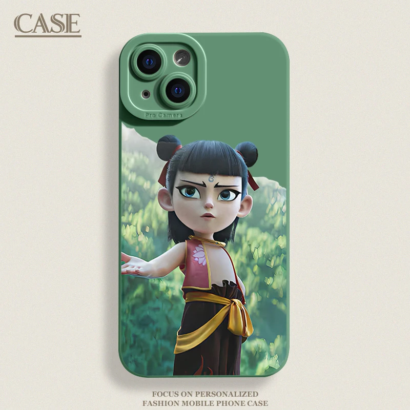 灵珠版哪吒适用iPhone16ProMax手机壳15苹果14软13瞳影12磨砂11xs