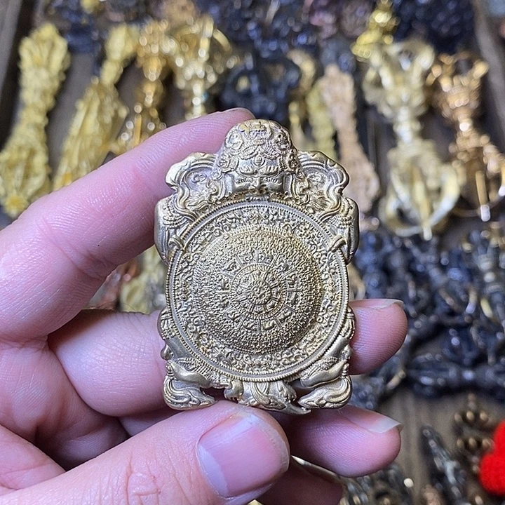 藏传文玩轮回牌青铜