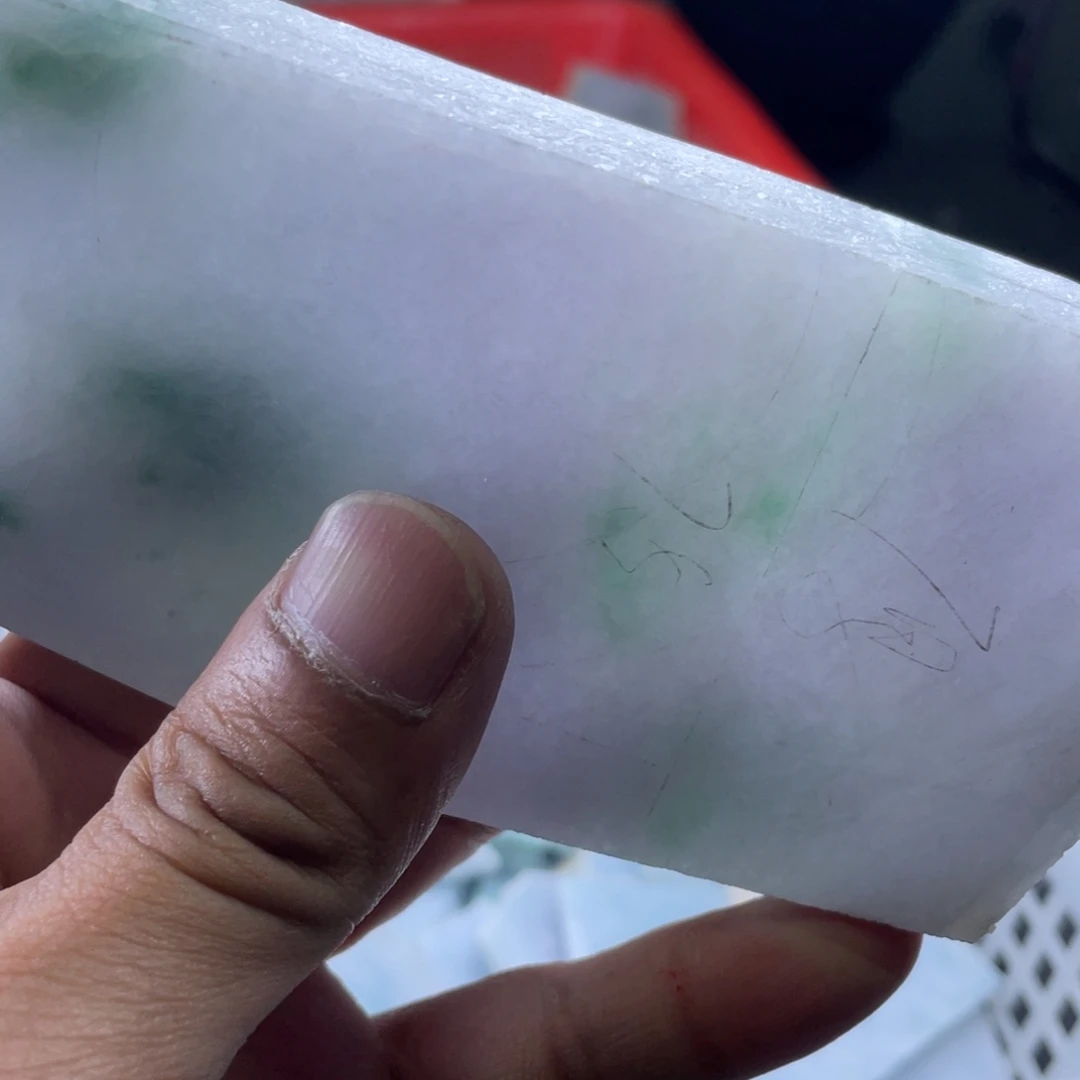 涵***汐未镶嵌定制翡翠包工16颗