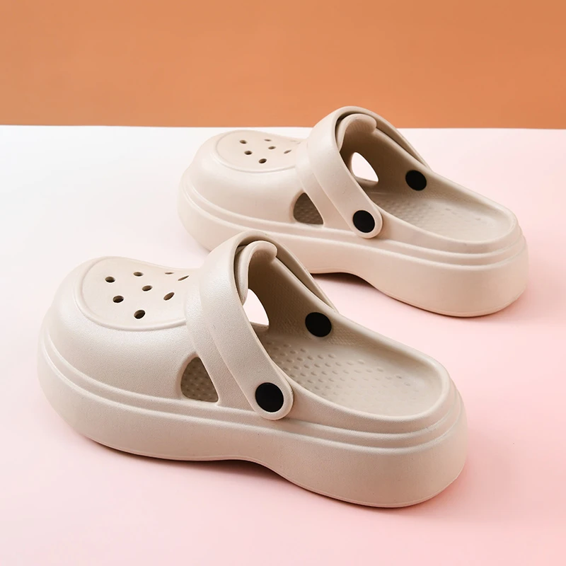 玛丽珍洞洞鞋女夏季外穿网红时尚新款百搭厚底防滑踩屎感沙滩凉拖