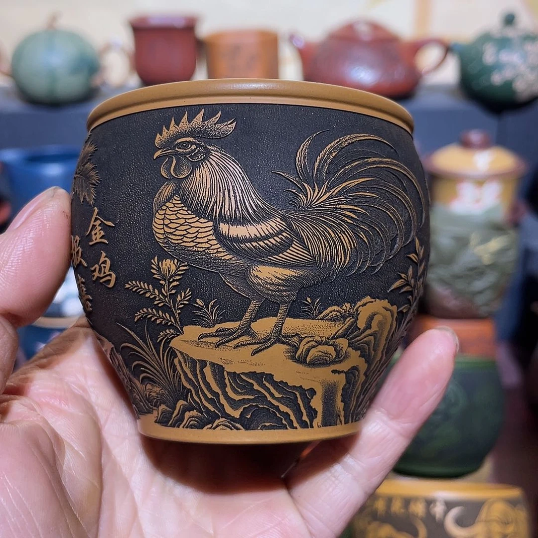 原矿紫砂手工主人杯