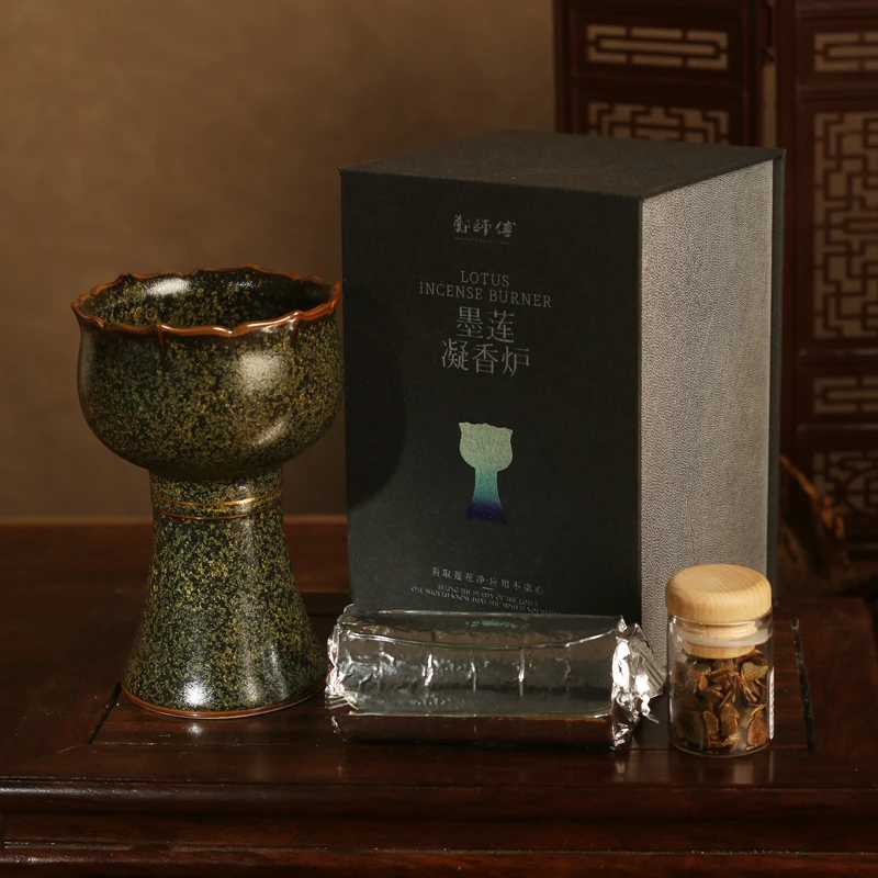 【郑师傅】手持莲花熏香炉 天然香卧室客厅家居手工香薰