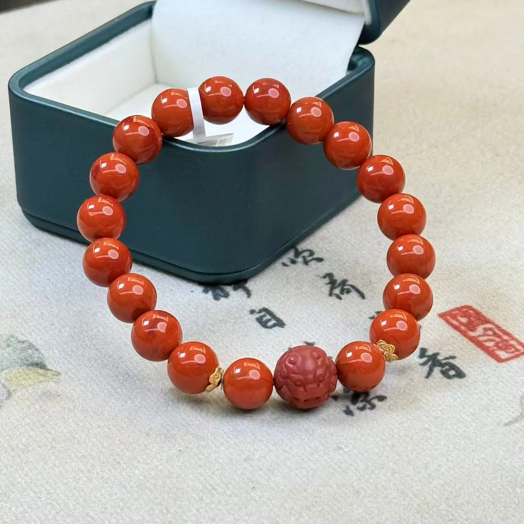 皇家御珀南红设计款单圈