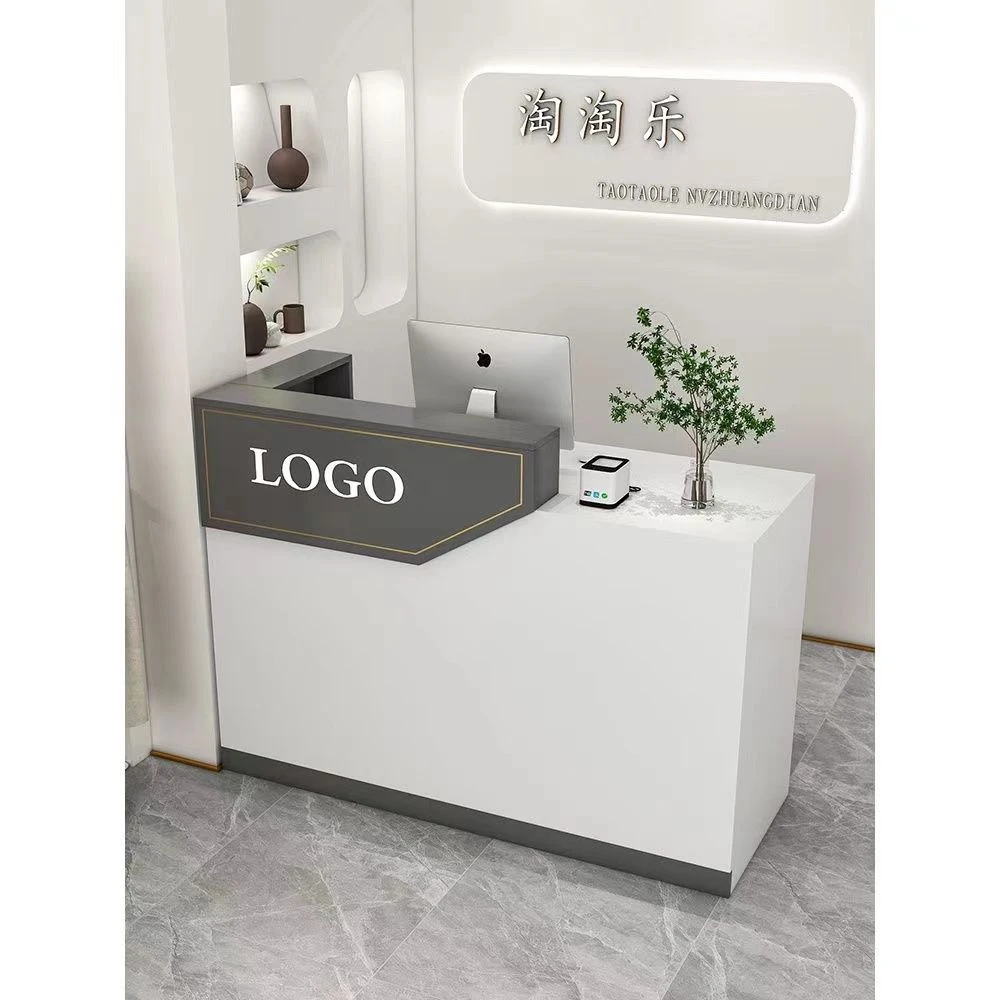 【特价包邮】收银台柜台店铺小型前台桌接待台超市美容美发店吧台