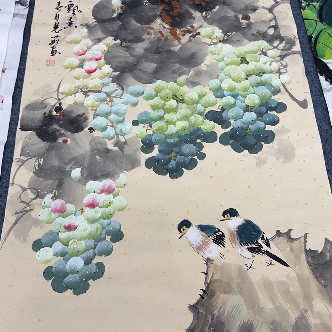 德***️国画三尺尺寸50X100纯手绘作品