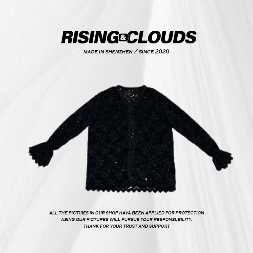RISING&CLOUDS【小云姐】深圳南油秋季新款V领蕾丝上衣090508