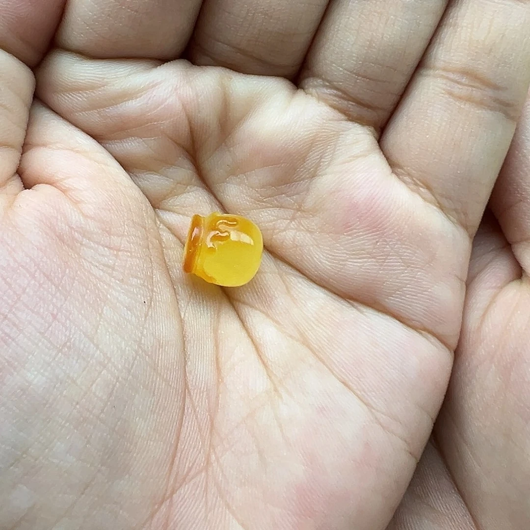 琥珀未镶嵌珠宝奇石蜜罐儿打孔不退换